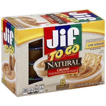 JIF Natural Peanut Butter Spread, 8PK SMU24307